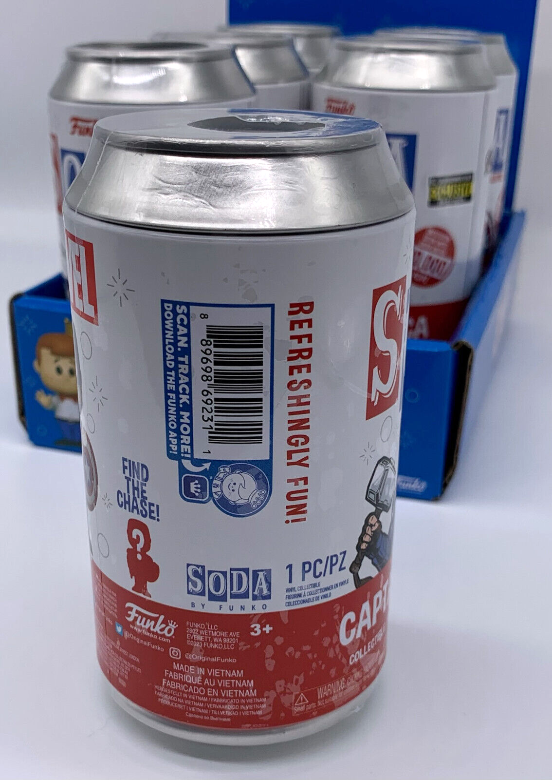 Captain America Funko Vinyl Soda Figure 2023 EE Excl Limited Chance of Chase