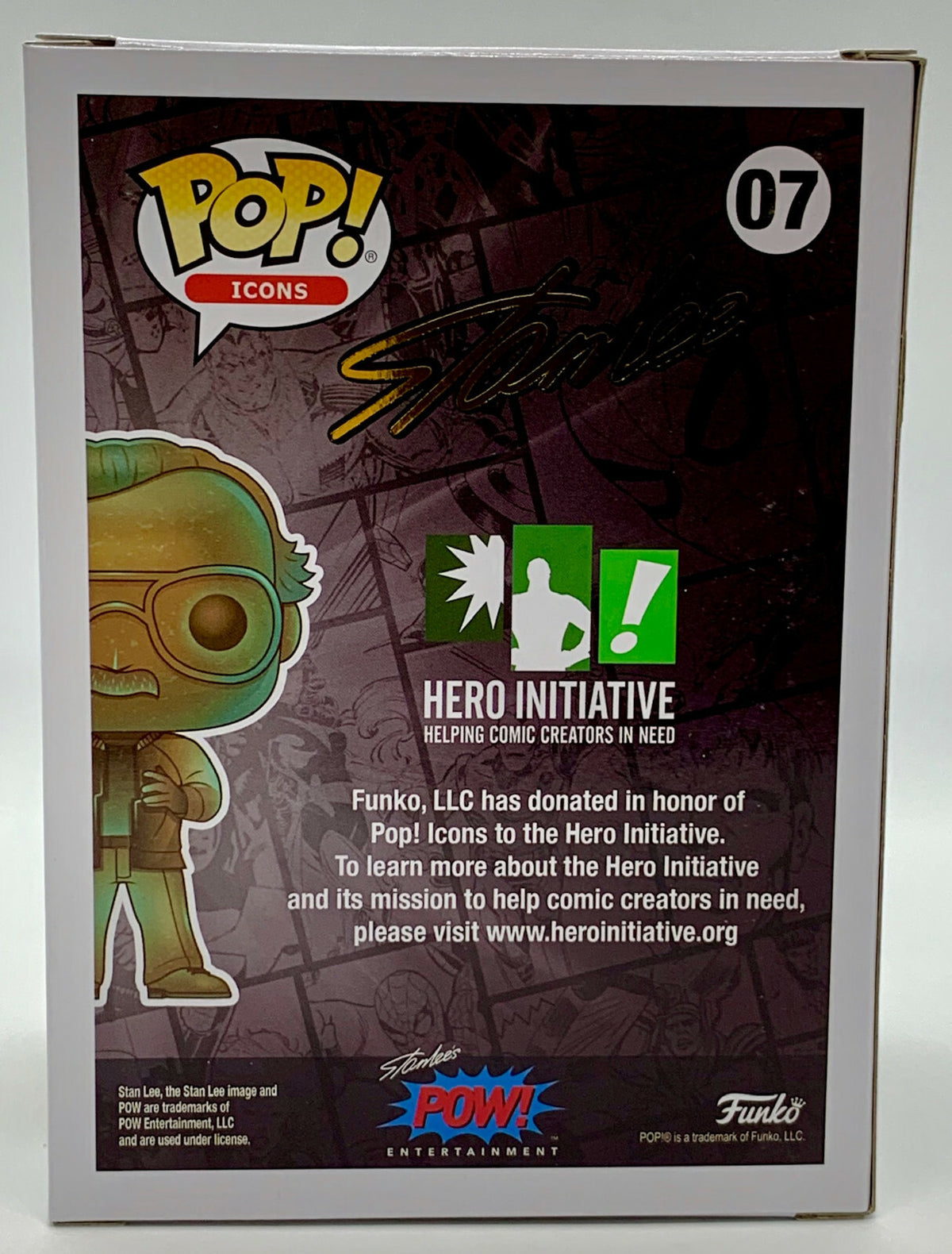 Stan Lee Pop #07 Patina Funko Pop Icons 2019 