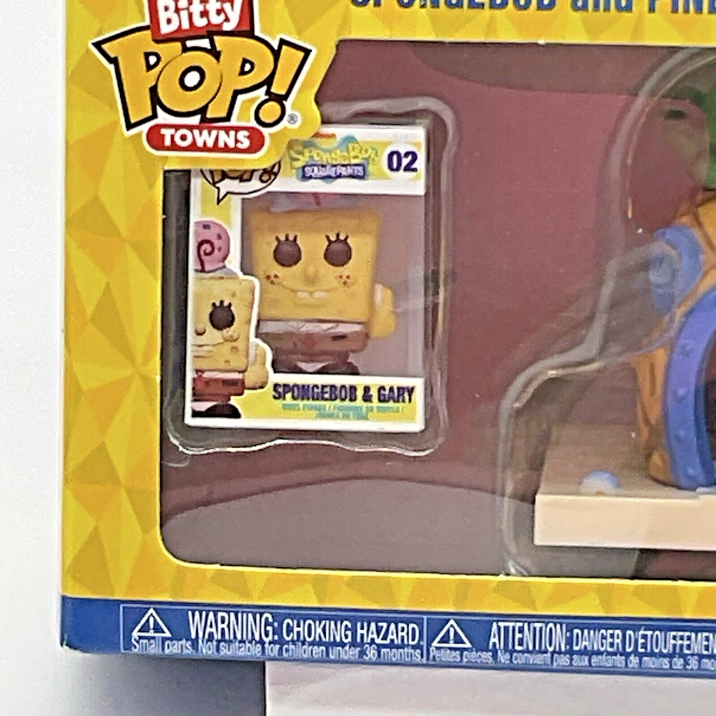 Spongebob with Gary and Pineapple House Funko Bitty Pop Towns 2024