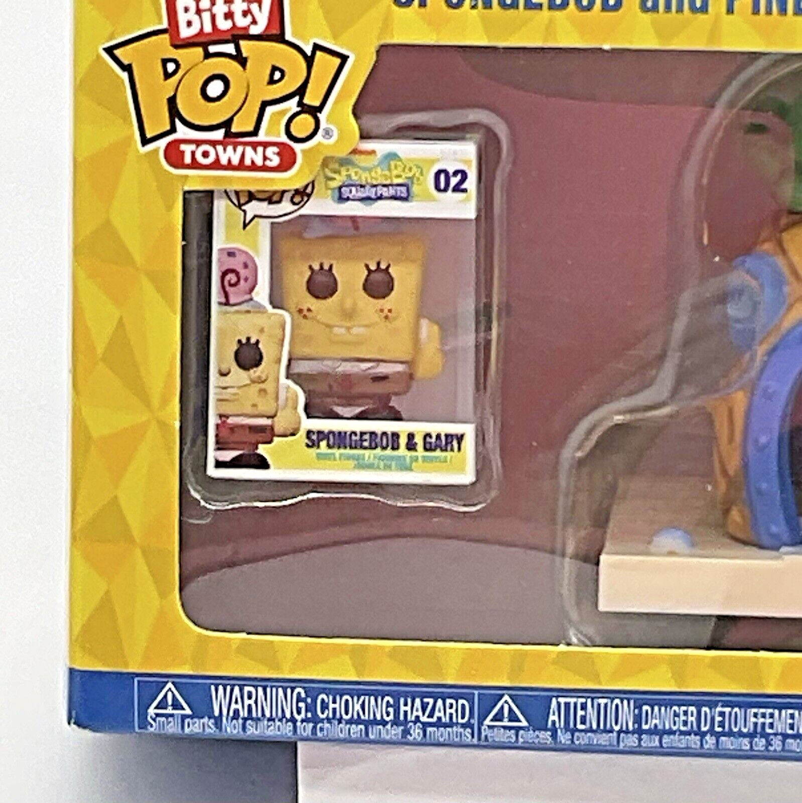 Spongebob with Gary and Pineapple House Funko Bitty Pop Towns 2024