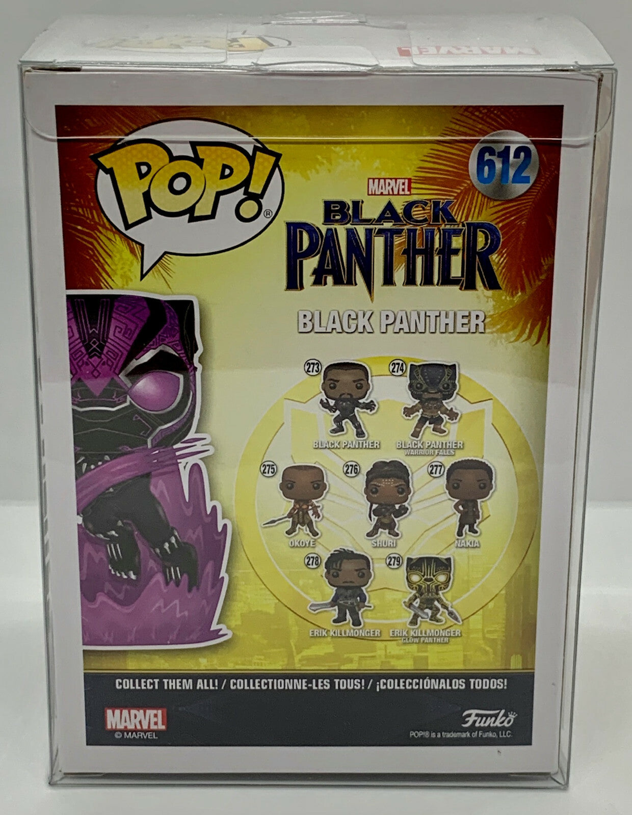 Black Panther Pop #612 Glow Marvel Collector Corps Exclusive in Protector Funko