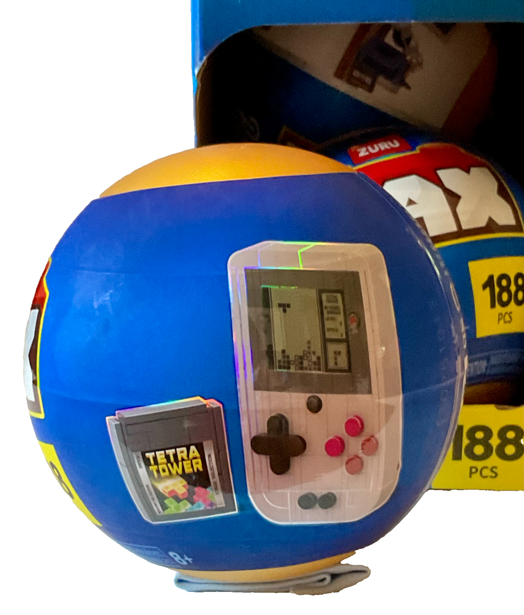 Max Retro Build Brick 188 Pieces by Zuru Game Boy with Cartridge Building Blocks