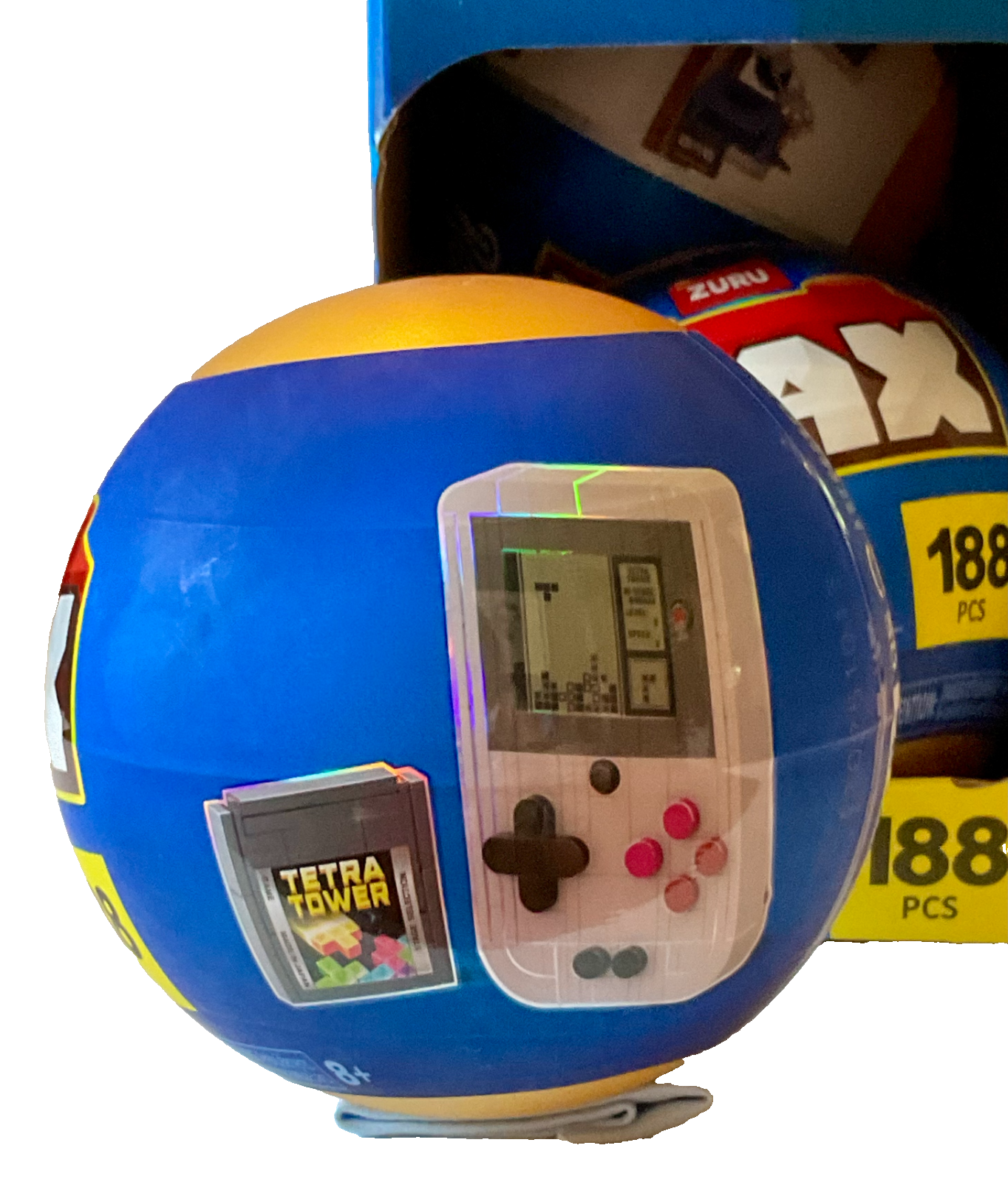 Max Retro Build Brick 188 Pieces by Zuru Game Boy with Cartridge Building Blocks