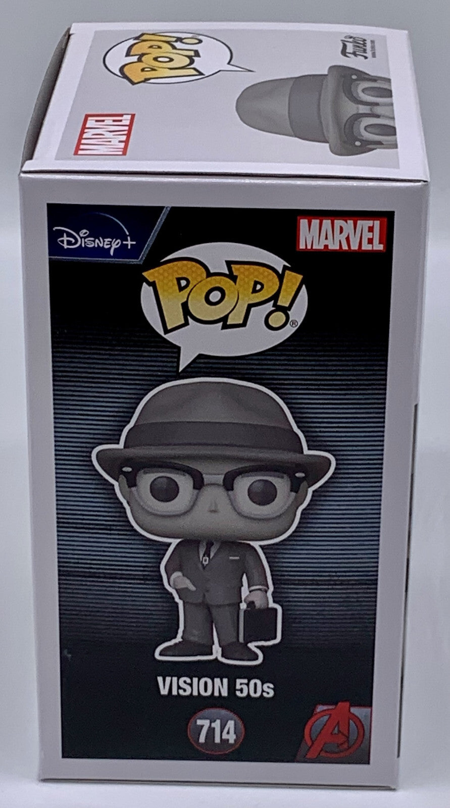 Vision 50's Black & White Pop #714 Funko Wanda Vision Marvel Minor Box Damage