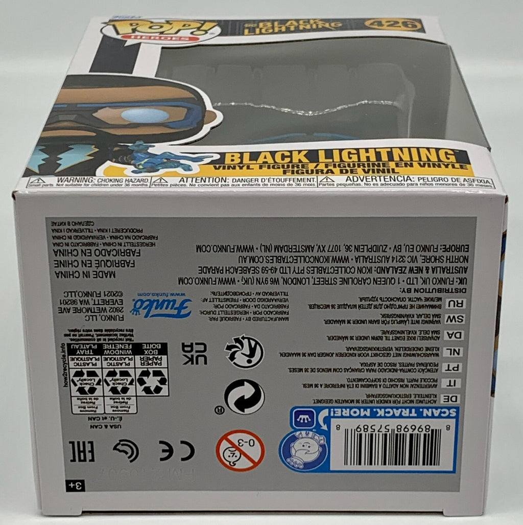 Black Lightning Pop #426 Funko Pop Heroes 2021 Black Lightning