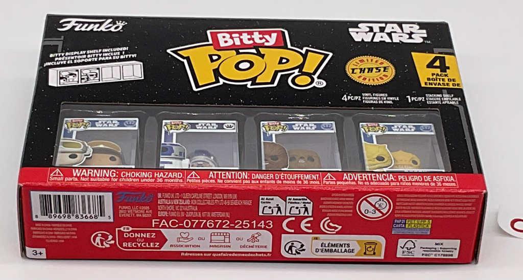 Star Wars Funko Bitty Pop 4-Pack with Stackable Shelf 2025 (C)