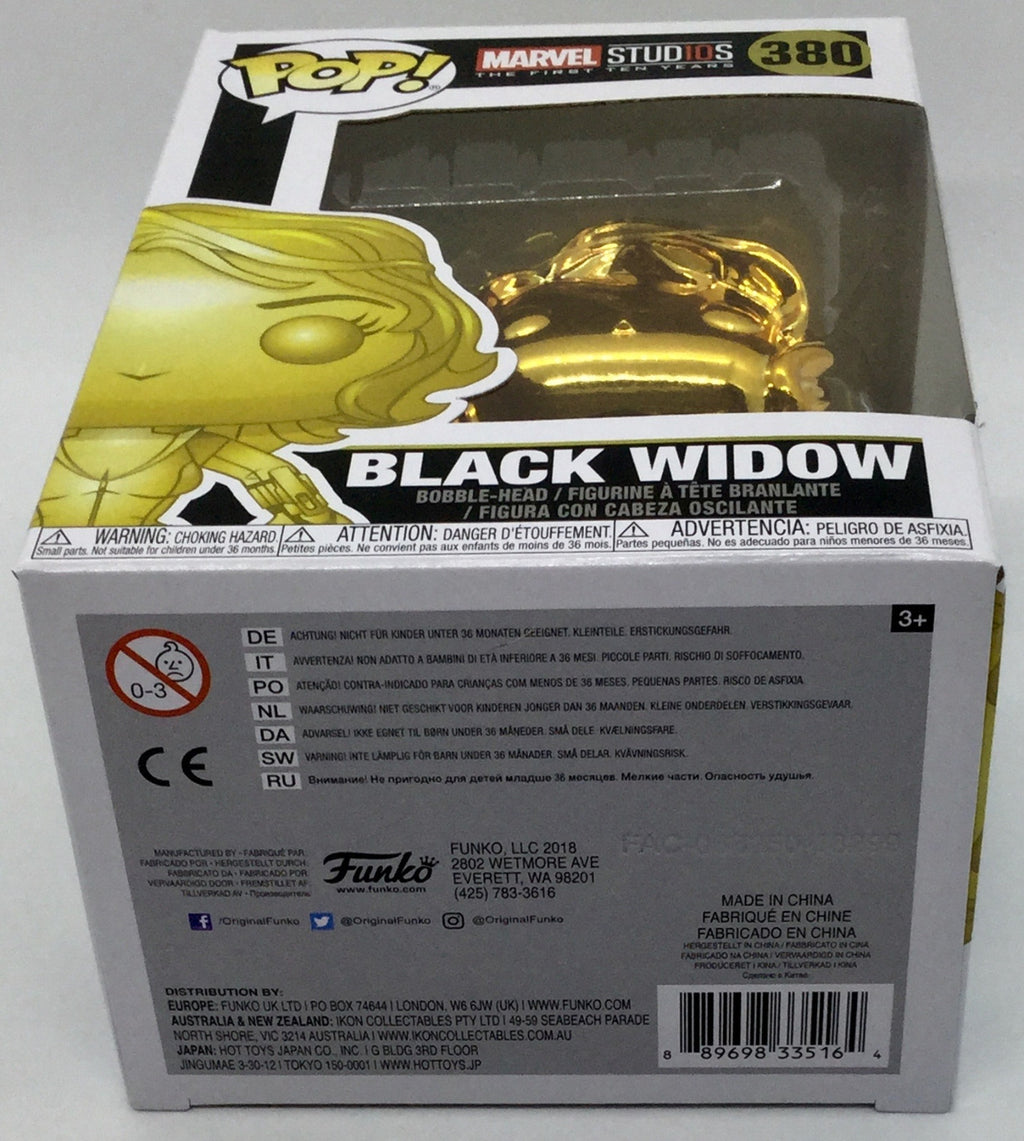 Black Widow #380 Gold Chrome Marvel Studio's 10th Anniversary Funko minor damage