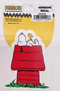 Peanuts Snoopy & Woodstock on Doghouse Vinyl Adhesive Decal 3 1/4 Inch Decal