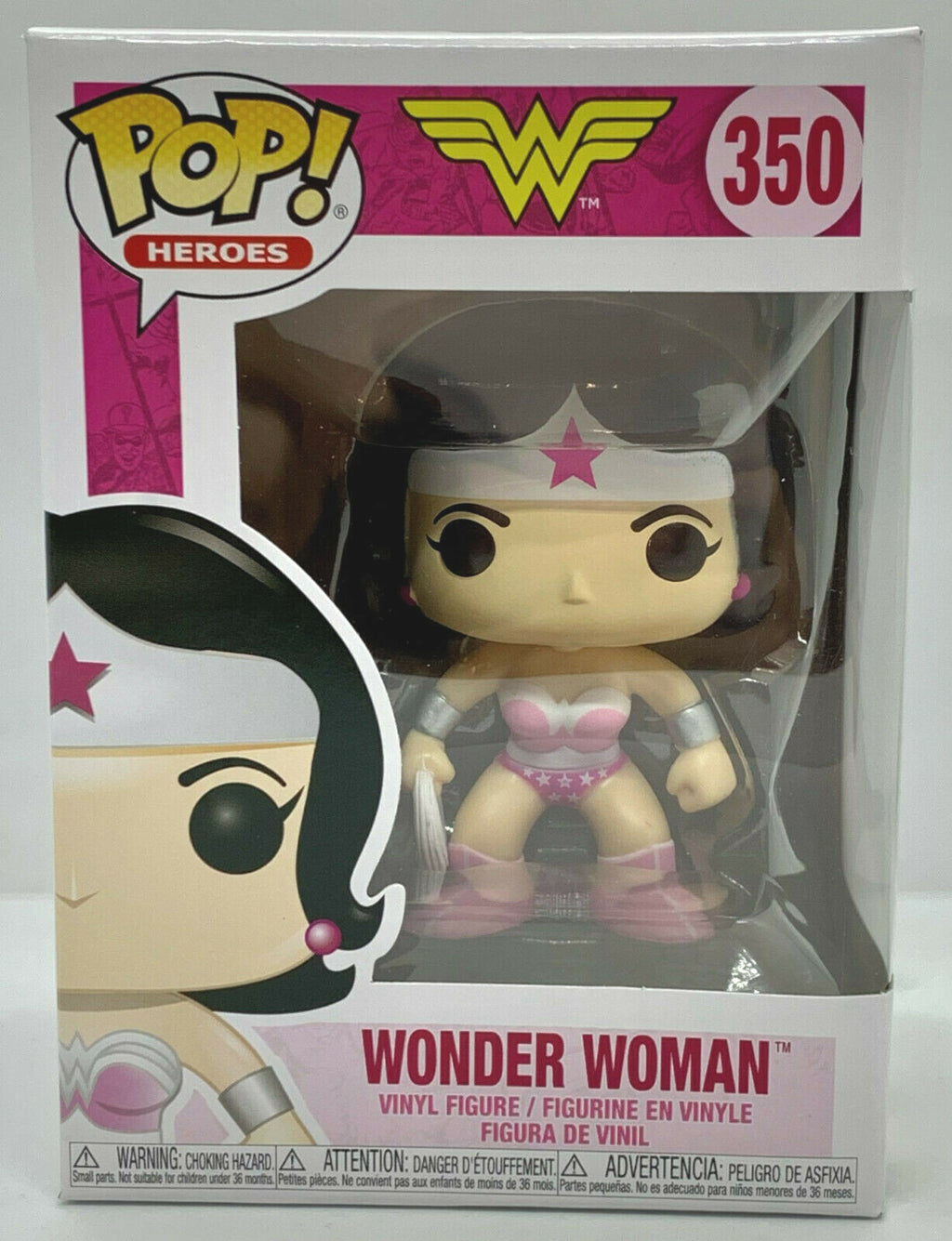 Wonder Woman Pop #350 DC Funko Pop Heroes 2020 Breast Cancer Awareness 
