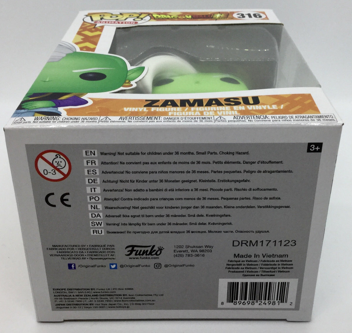 Zamasu Pop #316 Super Dragon Ball Z Funko Pop 2017 Vaulted
