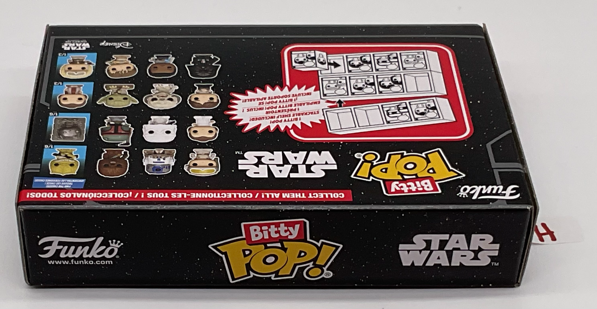 Star Wars Funko Bitty Pop 4-Pack with Stackable Shelf 2025 (H)