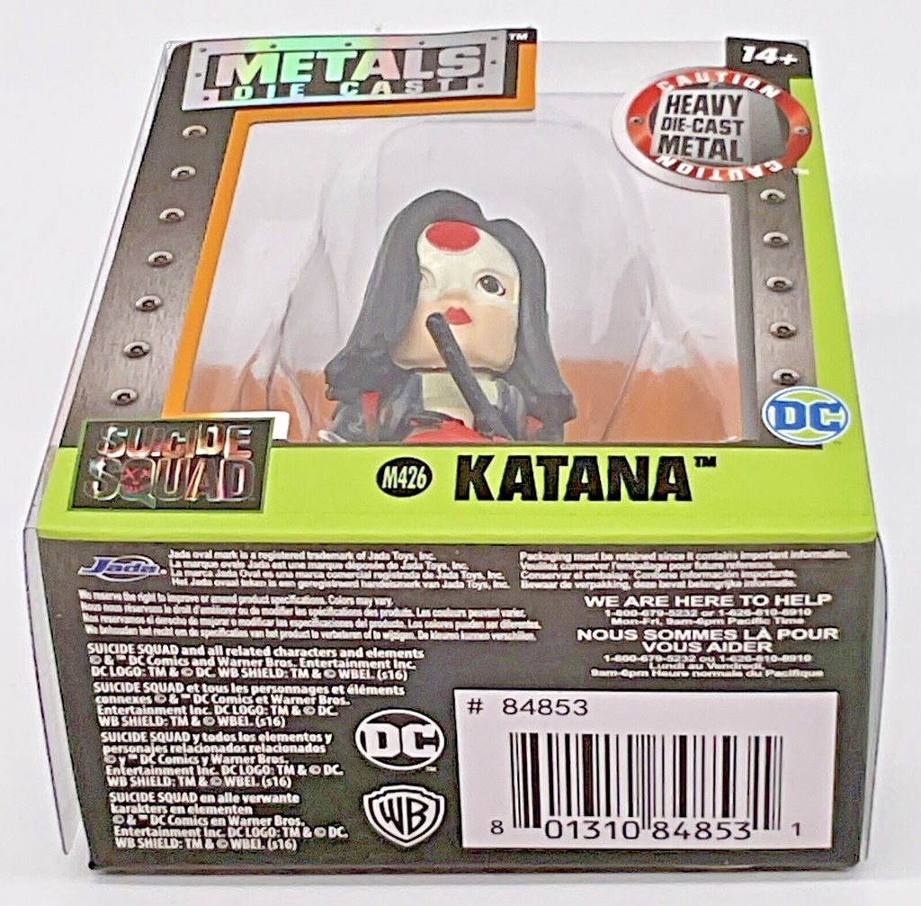 Katana Suicide Squad Metals Die Cast Figure 2 1/2in Jada Toys Heavy Die Cast Met