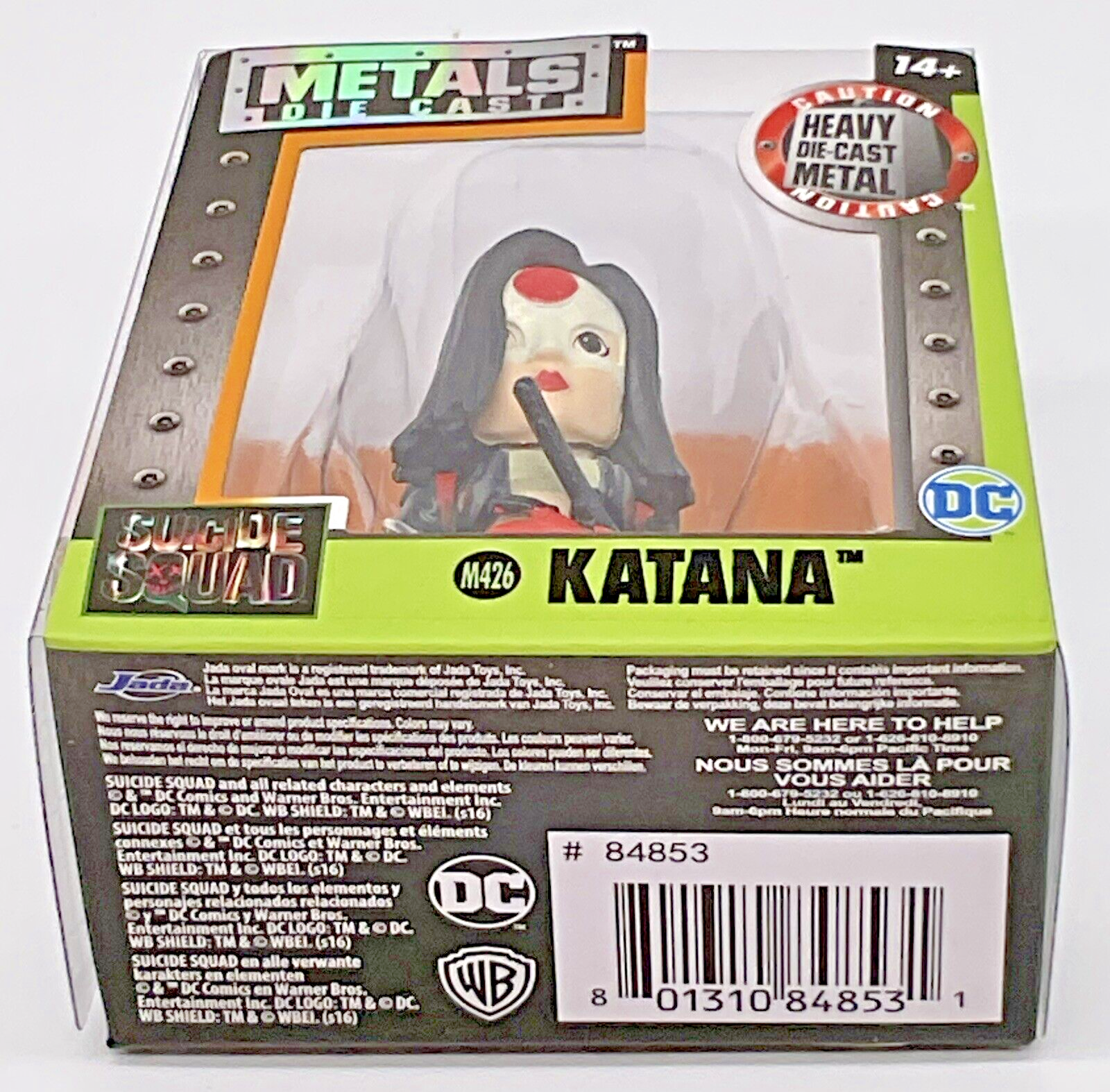 Katana Suicide Squad Metals Die Cast Figure 2 1/2in Jada Toys Heavy Die Cast Met