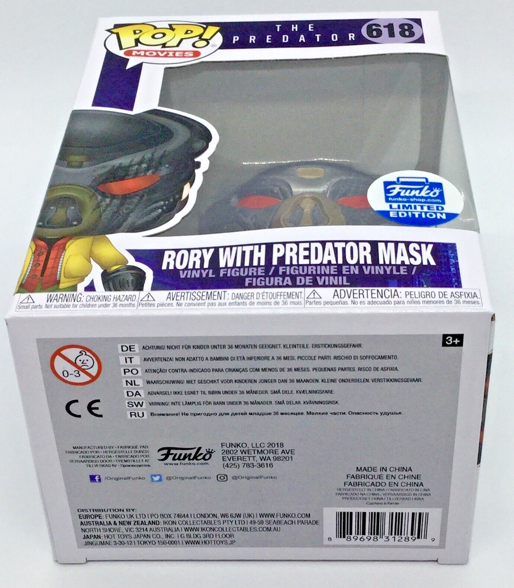 Rory with Predator Mask Pop #618 Predator Funko 2018 Vaulted Exclusive Limited