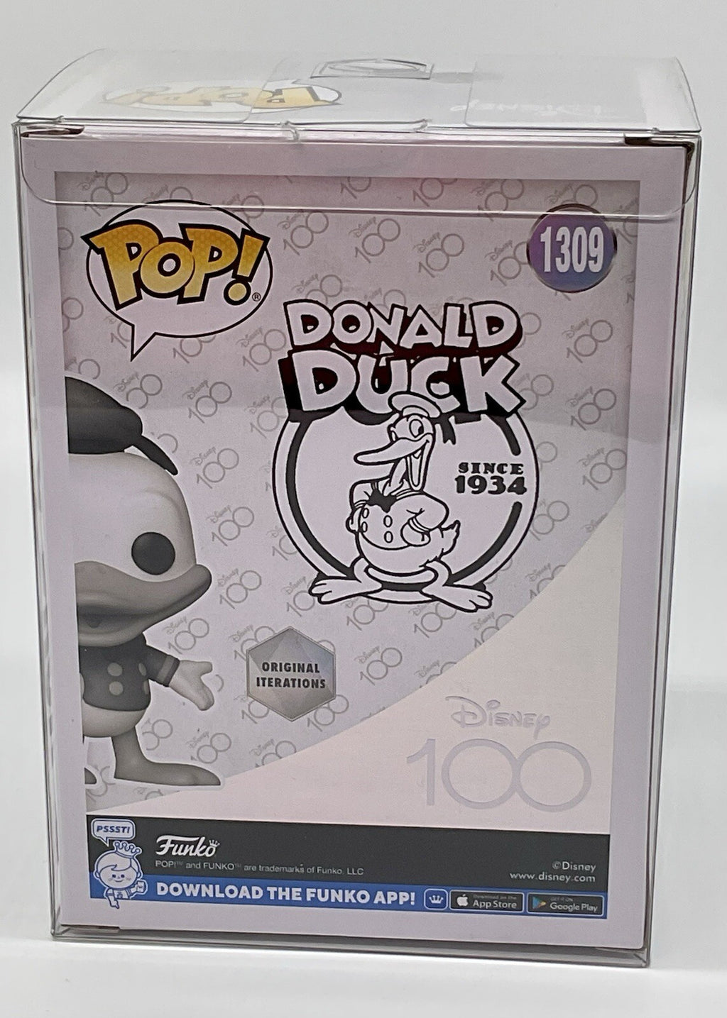 Donald Duck Pop #1309 Disney 100 Funko Target Con 2023 Vaulted in Protector
