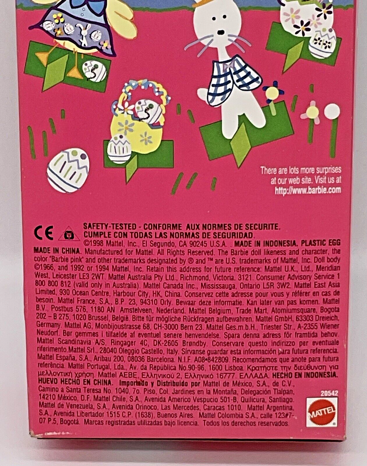 Easter Surprise Barbie Special Edition 1998 Never Removed from Box Mattel