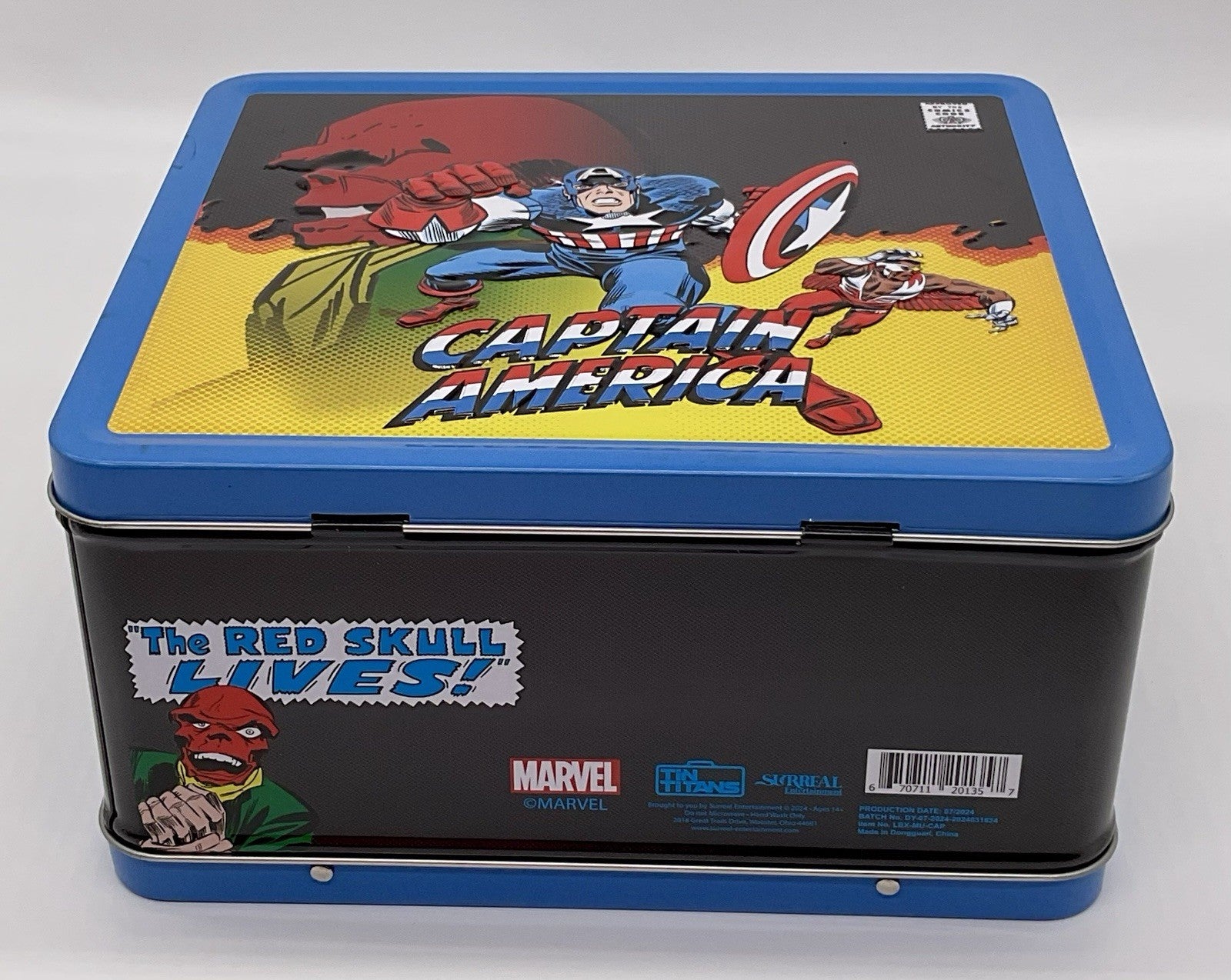 Captain America PX Exclusives Metal Lunch Box with Beverage Container Tin Titans