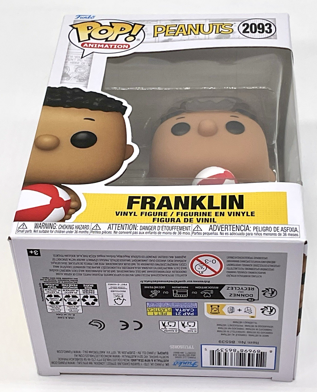 Peanuts Franklin Pop #2093 Peanuts Funko Franklin with Ball 2025
