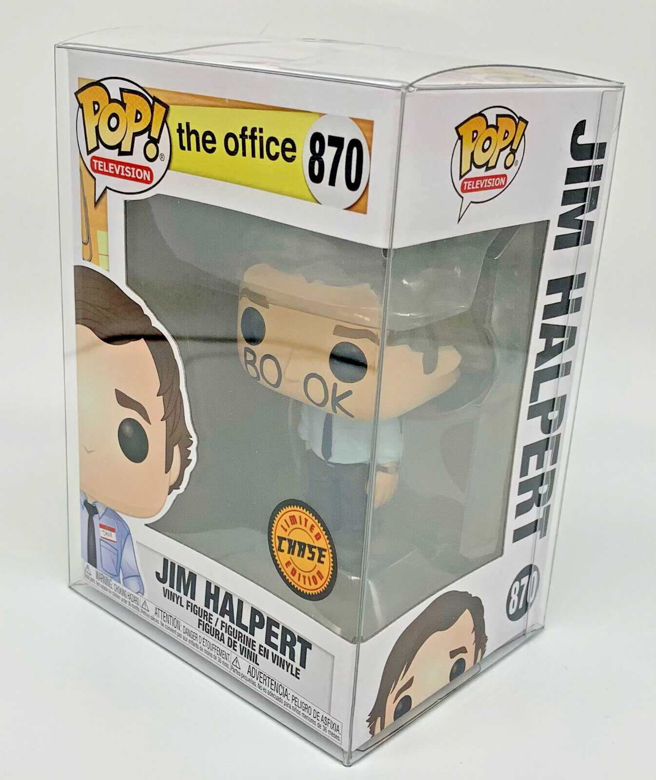 Jim Halpert Pop #870 The Office Chase Limited Edition Funko Pop 2019 Protector