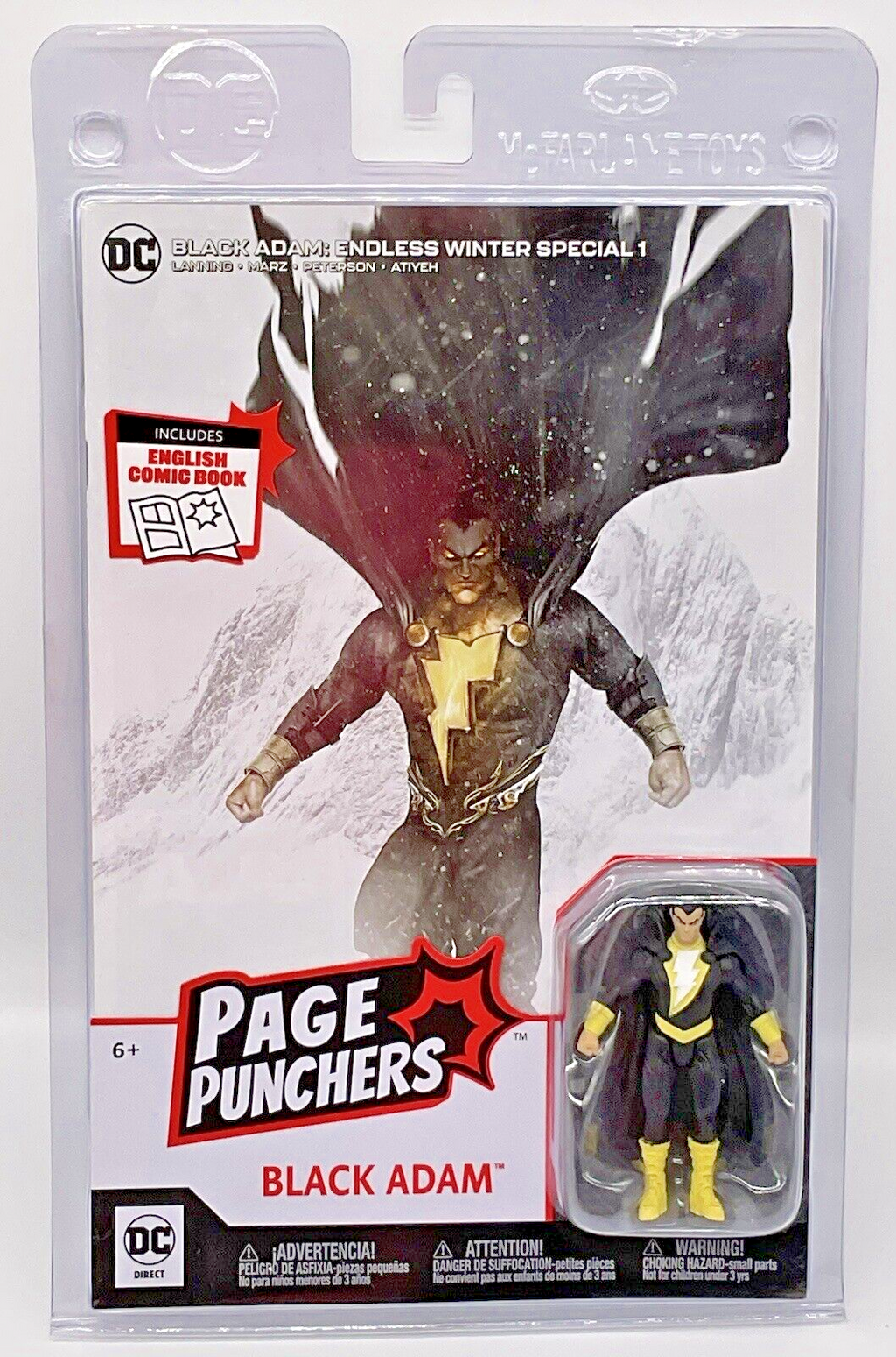 Black Adam Figure and Comic Book DC Endless Winter Special #1 - 3in. Figure