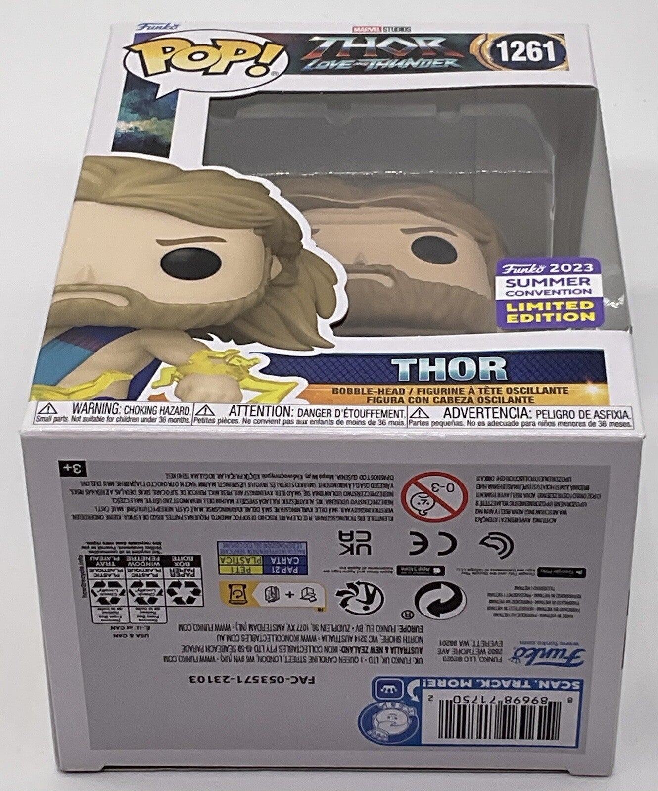 Thor Pop #1261 Thor Love + Thunder Funko 2023 SDCC Exclusive with Protector