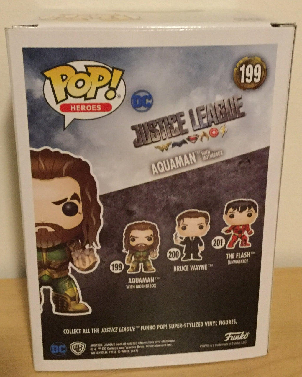 Aquaman Mother Box Pop #199 Justice League Funko 2017 Vaulted SDCC Summer Conv