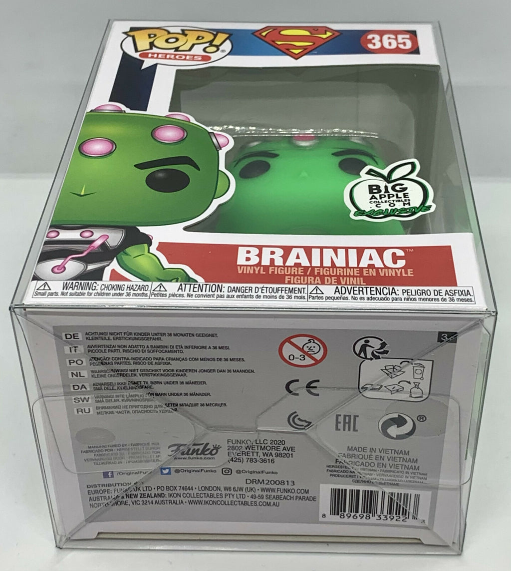 Brainiac Pop #365 Funko Pop Heroes Big Apple Collectibles Exclusive in Protector