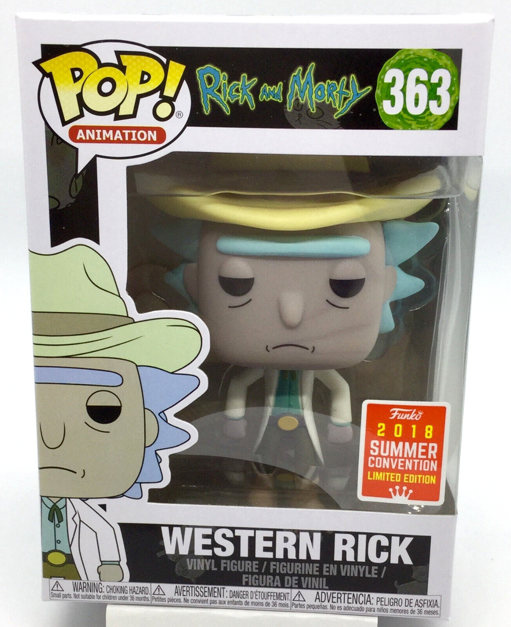 Western Rick Pop #363 Western Morty Pop #364 Vaulted 2018 SDCC in Protectors
