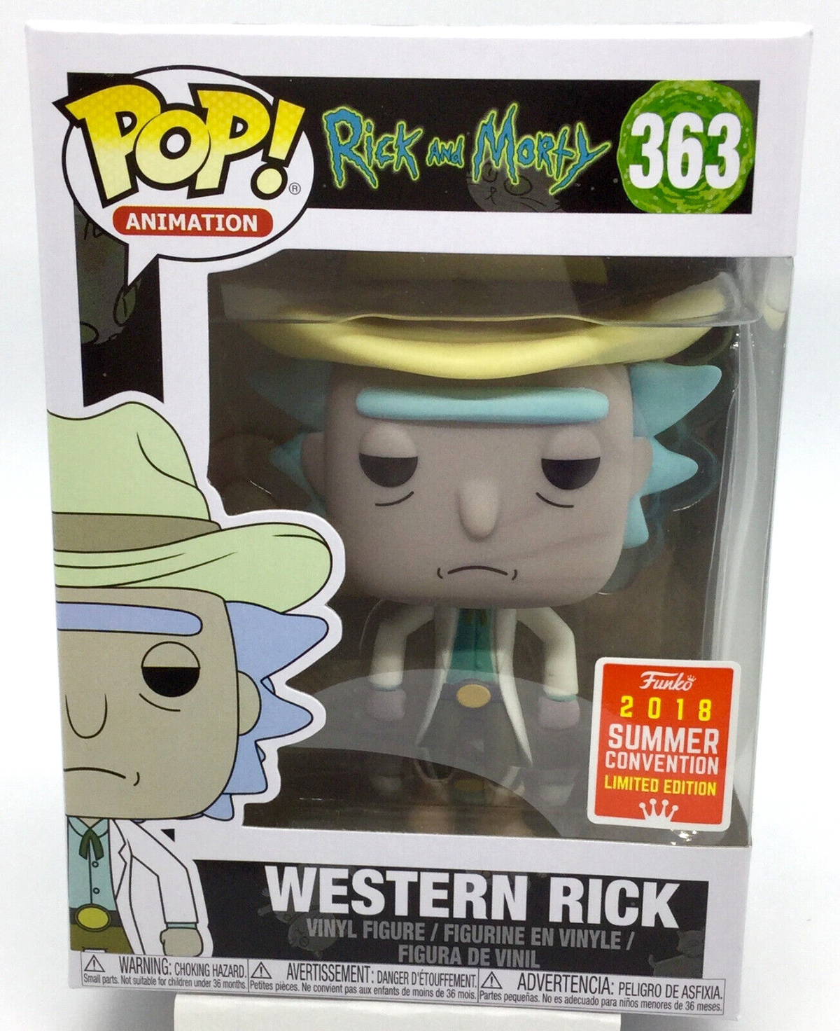 Western Rick Pop #363 Western Morty Pop #364 Vaulted 2018 SDCC in Protectors