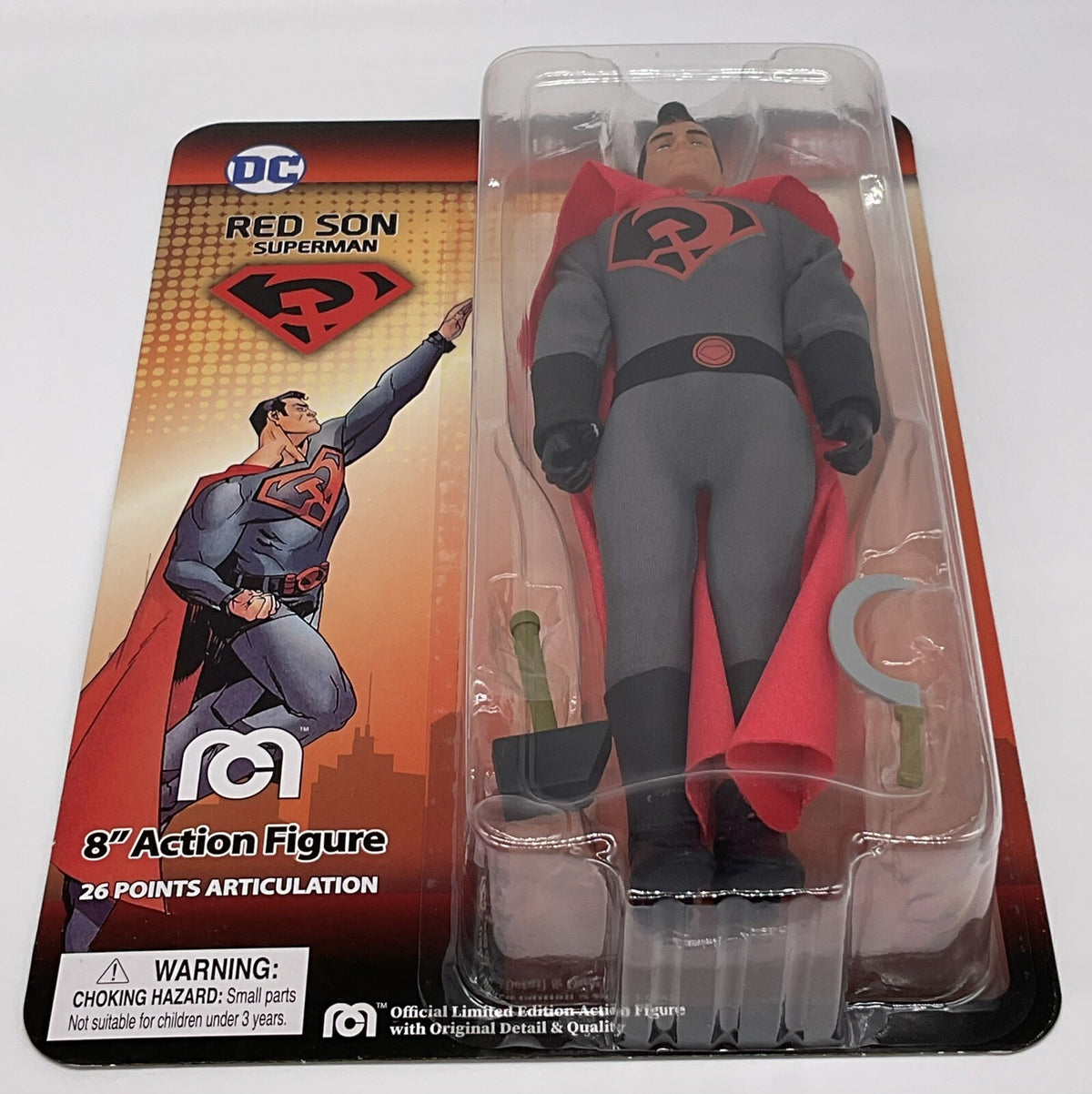Red Son Superman 8” Action Figure MEGO 2021 DC World's Greatest Heroes