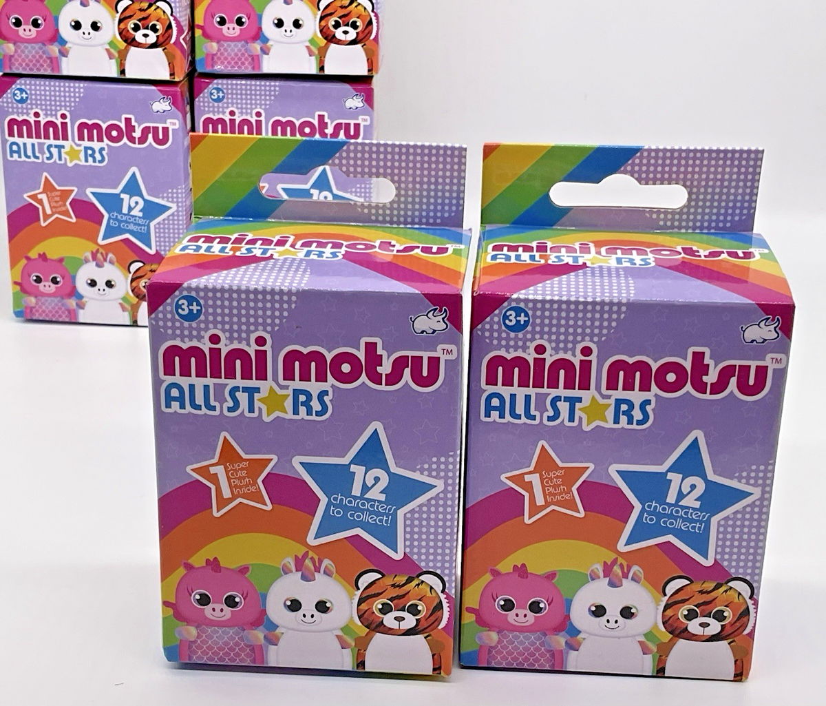Mini Motsu All Stars 4” Plush Bean Bag Toys Blind Box Set of 2 Boxes