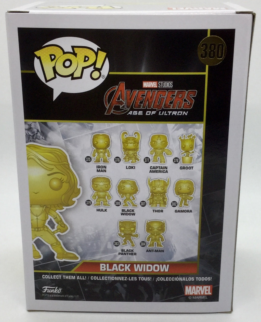 Black Widow #380 Gold Chrome Marvel Studio's 10th Anniversary Funko minor damage