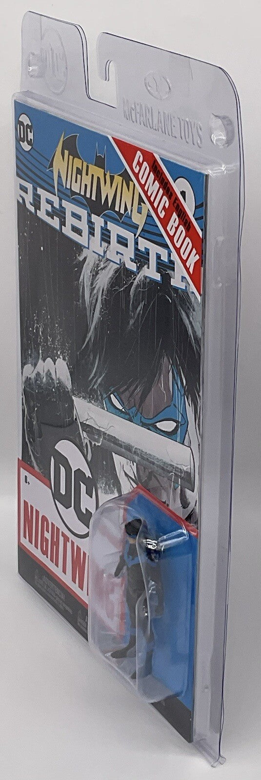 Nightwing Figure and Comic Book Rebirth DC Nightwing 3 in. Figure McFarlane Toys
