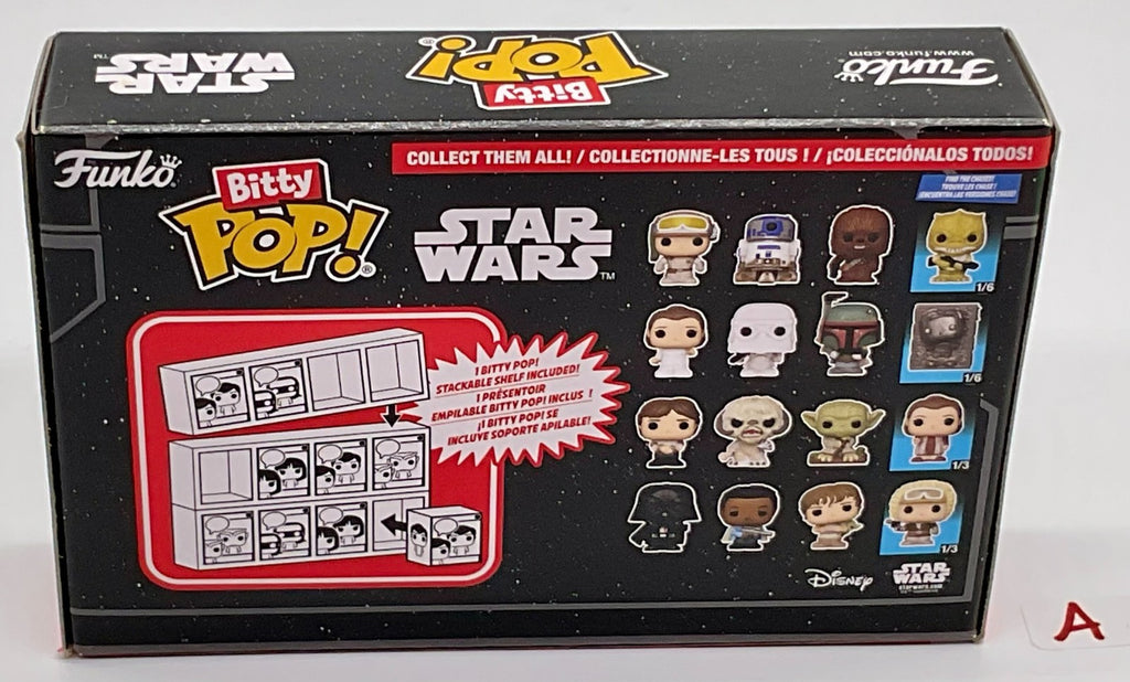 Star Wars Funko Bitty Pop 4-Pack with Stackable Shelf 2025 (A)