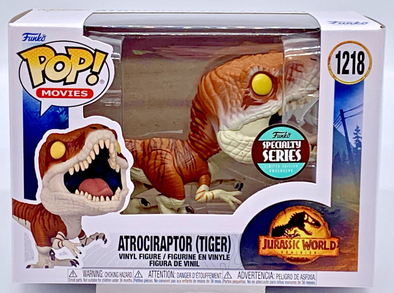 Atrociraptor (Tiger) Pop #1218 Funko Specialty Series Jurassic World Dinosaur