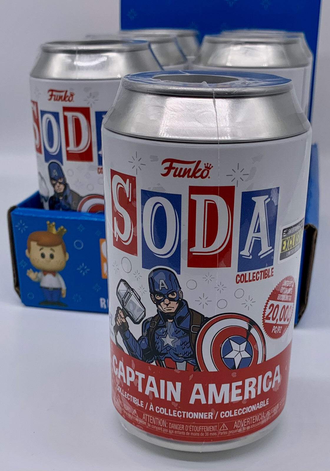 Captain America Funko Vinyl Soda Figure 2023 EE Excl Limited Chance of Chase