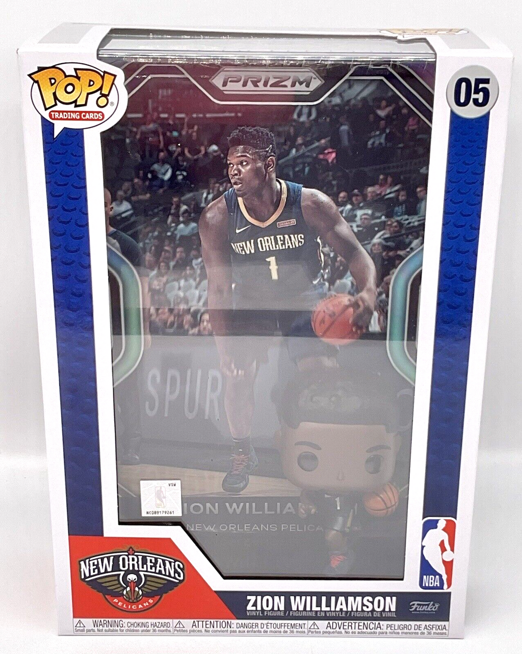 Zion Williamson Pop Trading Card Figure #05 Funko NBA 2022 NBA