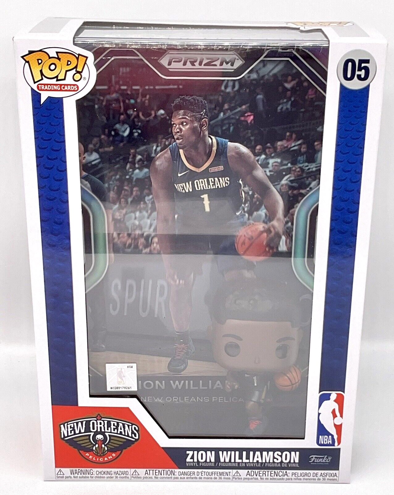 Zion Williamson Pop Trading Card Figure #05 Funko NBA 2022 NBA