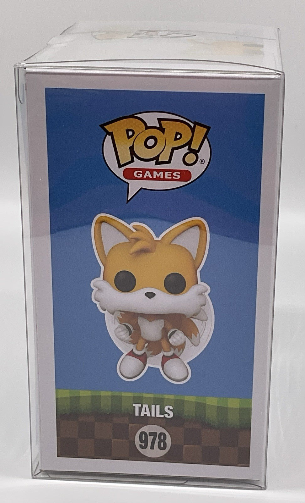 Tails Pop #978 Sonic the Hedgehog Funko Pop 2025 Chase Flocked in Pop Protector