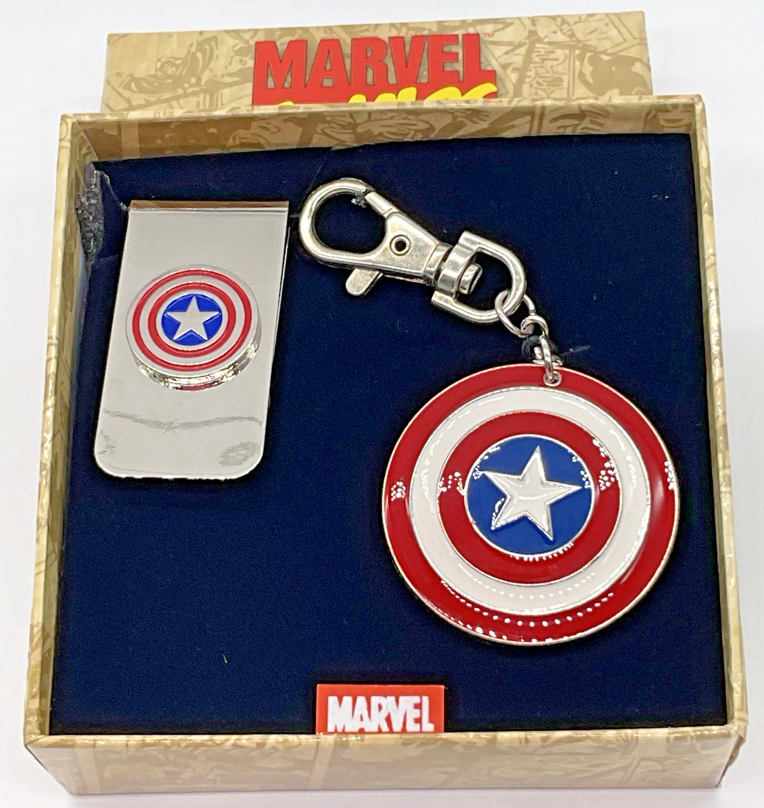 Captain America Money Clip and Key Chain Clip Marvel Comics Captain America