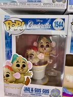 Cinderella 4 Piece Funko Pop Set - Disney Fairy Godmother, Jaq + Gus Gus, Prince