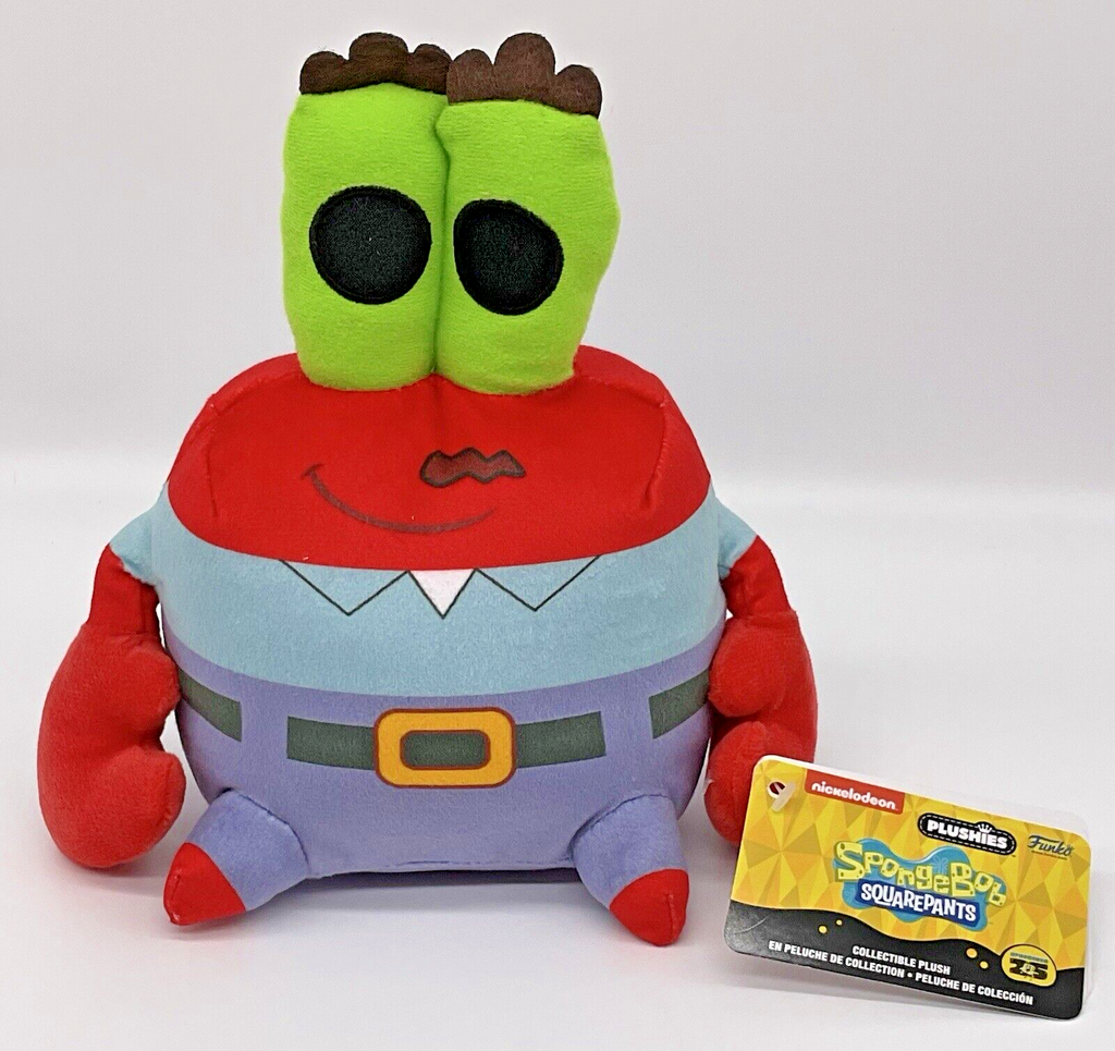 Spongebob 25th Anniversary 7 Inch Plushie Mr. Krabs Funko Plushie