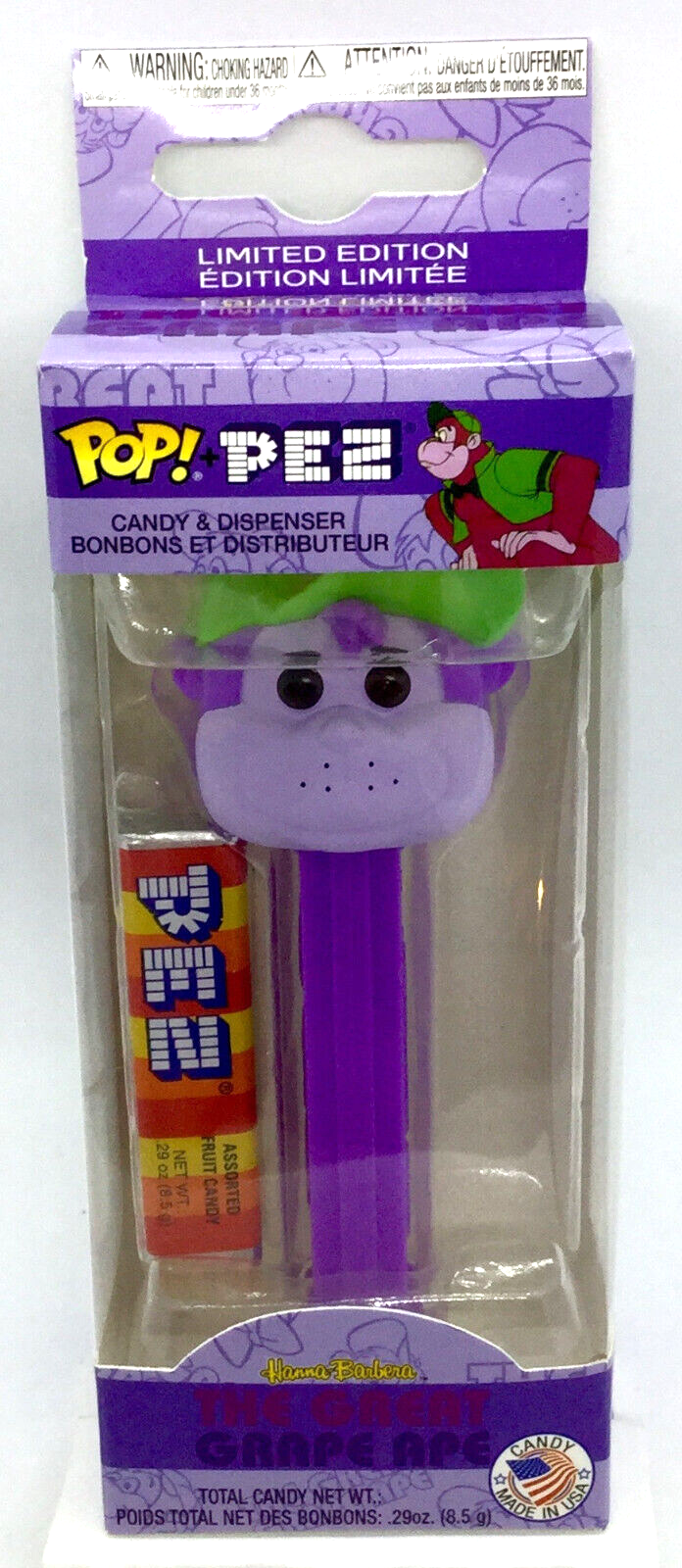 The Great Grape Ape Hanna Barbera Funko Pop Pez Dispenser and Candy 2018 Vaulted