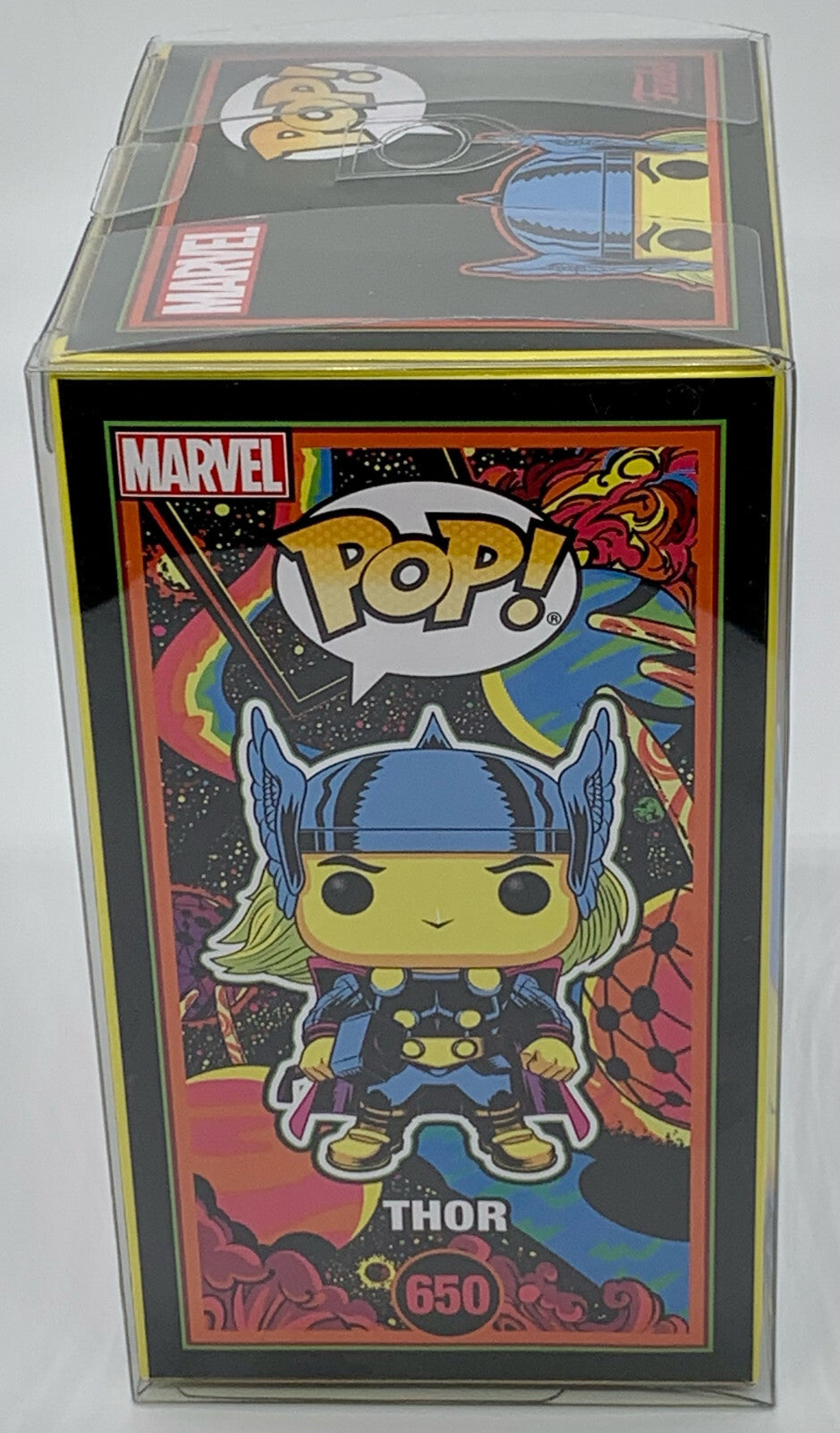 Thor Pop #650 Marvel Funko Pop Target Exclusive Blacklight 2020 in Pop Protector
