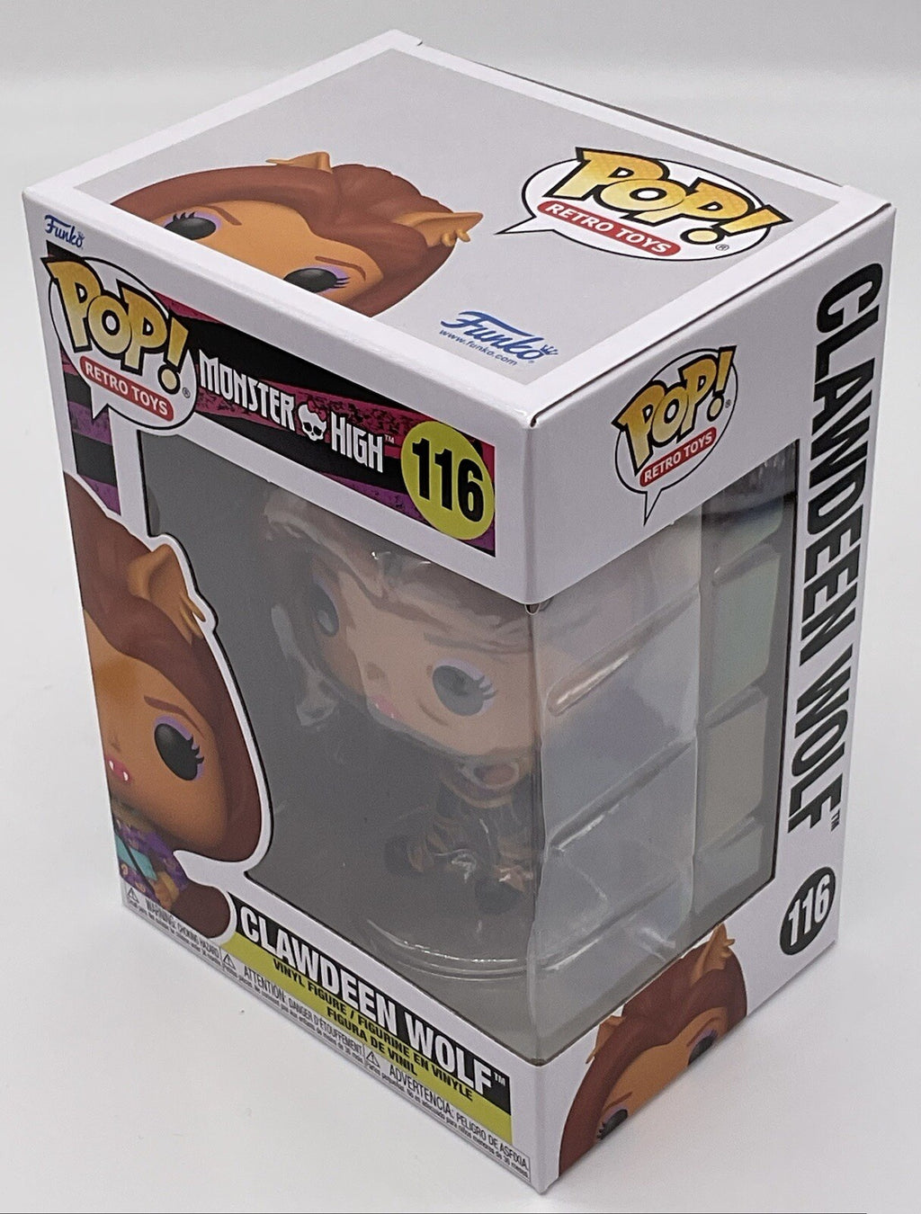 Clawdeen Wolf Pop #116 Monster High Funko Pop Retro Toys 2023 with Protector 