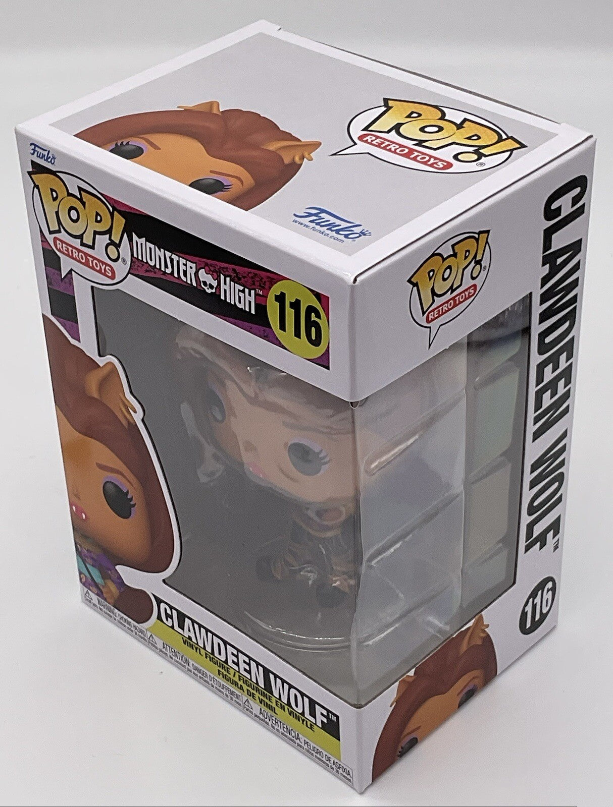 Clawdeen Wolf Pop #116 Monster High Funko Pop Retro Toys 2023 with Protector 