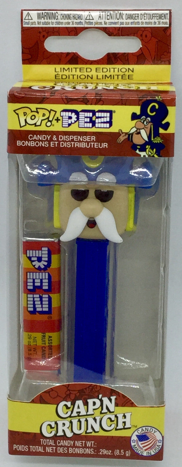 Cap’N Crunch Funko Pop Pez Quaker Oats Dispenser/Candy 2018 Vaulted Blue Stem