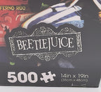 Beetlejuice 500 Piece Puzzle Coffin Box Puzzle Art Poster 14in x 19in Aquarius