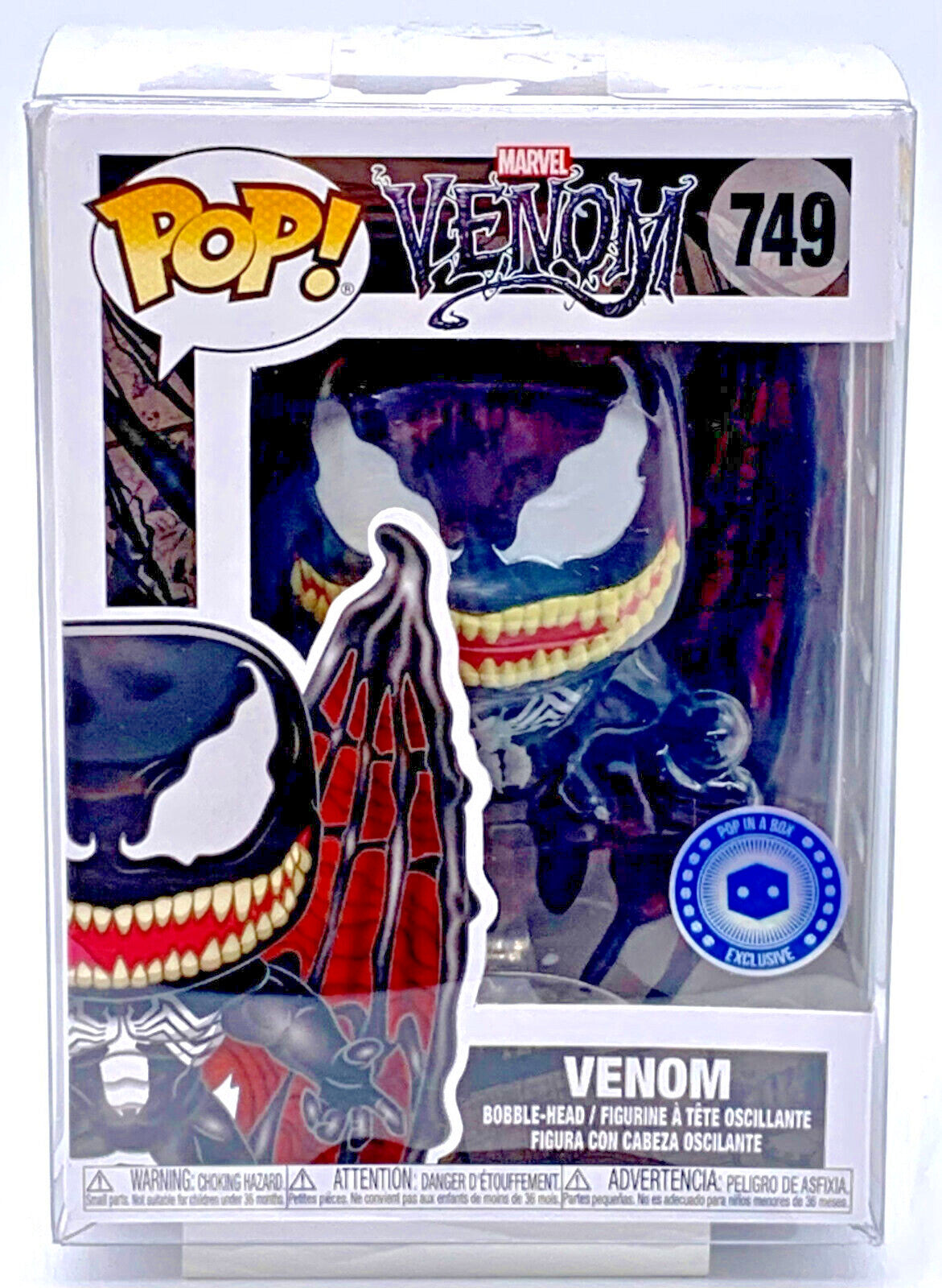 Venom Pop #749 Marvel Venom Funko PIB Exclusive in Pop Protector 2020