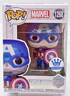 Captain America Pop #1268 Marvel (Faceted) Funko Exclusive  2023 with Protector
